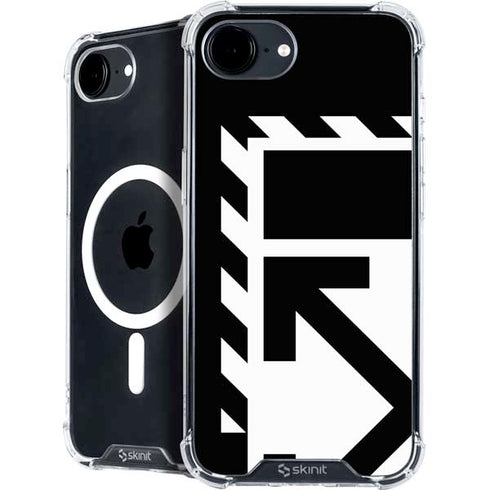 Black and White Geometric Shapes iPhone 16e MagSafe Case