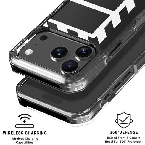 Black and White Geometric Shapes iPhone 18 Pro Clear Case