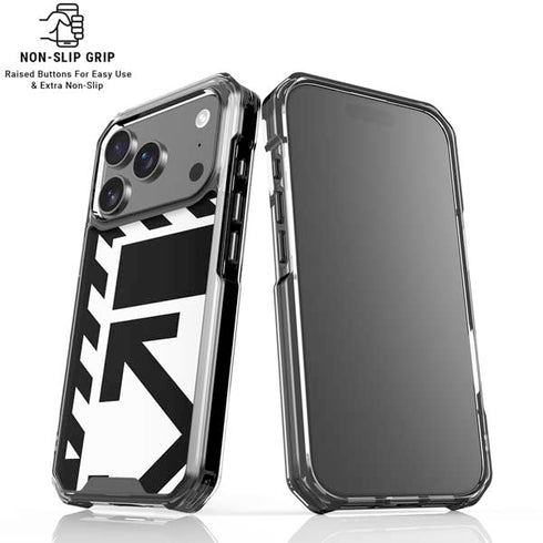 Black and White Geometric Shapes iPhone 18 Pro Clear Case