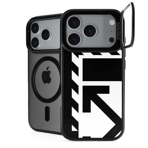 Black and White Geometric Shapes iPhone 18 Pro Max Kickstand Case