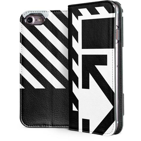 Black and White Geometric Shapes iPhone 7 Folio Case