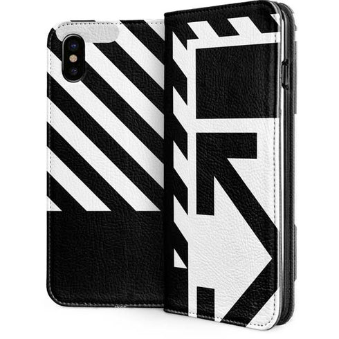 Black and White Geometric Shapes iPhone 8 Folio Case