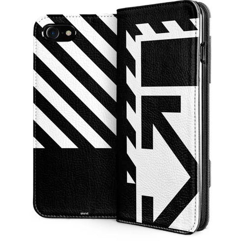 Black and White Geometric Shapes iPhone SE (2nd & 3rd Gen) Folio Case