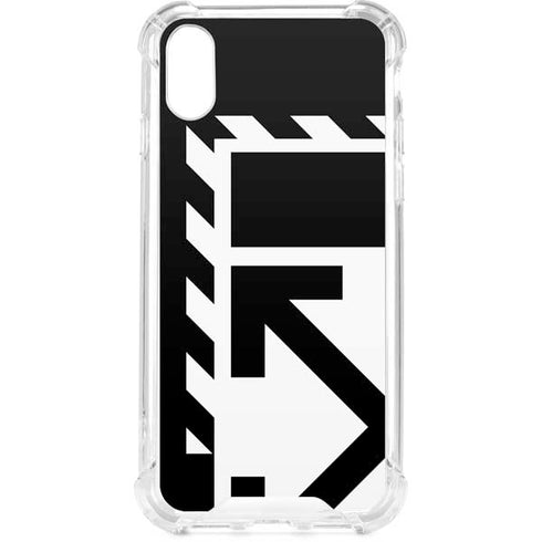 Black and White Geometric Shapes iPhone XS Clear Case