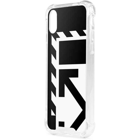 Black and White Geometric Shapes iPhone XS Clear Case