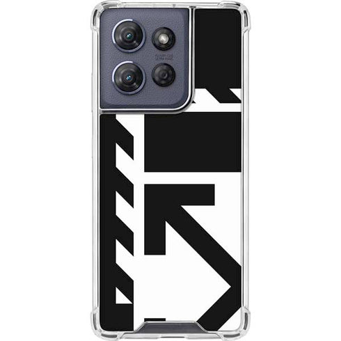 Black and White Geometric Shapes Moto G 5G (2025) Clear Case