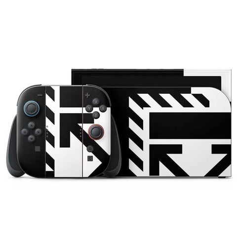 Black and White Geometric Shapes Nintendo Switch 2 (2025) with Joy-Con Skin