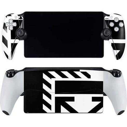 Black and White Geometric Shapes PlayStation Portal Remote Player Skin