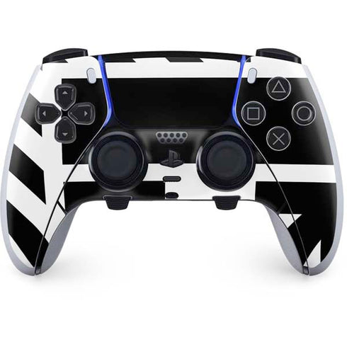 Black and White Geometric Shapes PS5 DualSense Edge Pro Controller Skin