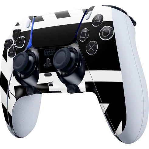 Black and White Geometric Shapes PS5 DualSense Edge Pro Controller Skin