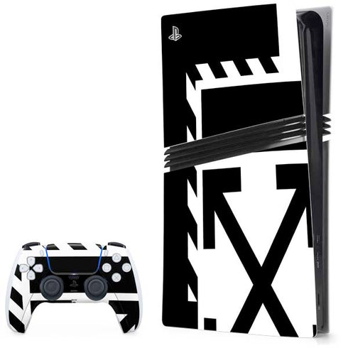 Black and White Geometric Shapes PS5 Pro Bundle Skin