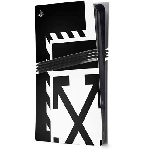 Black and White Geometric Shapes PS5 Pro Console Skin