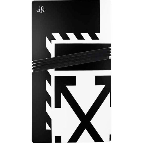 Black and White Geometric Shapes PS5 Pro Console Skin