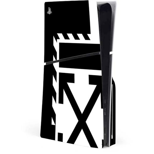 Black and White Geometric Shapes PlayStation PS5 Skins