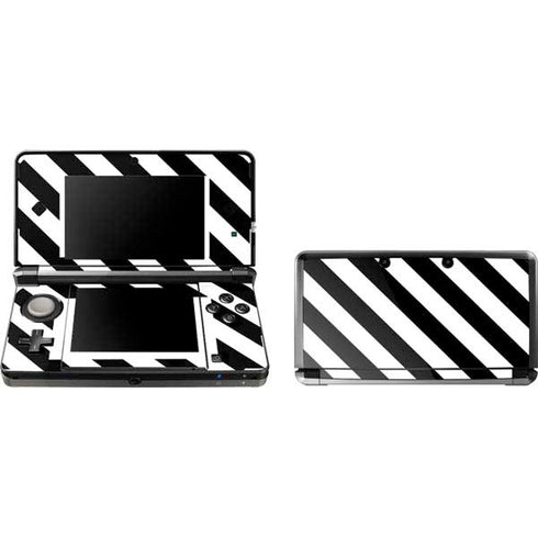 Black and White Geometric Stripes Nintendo Skins