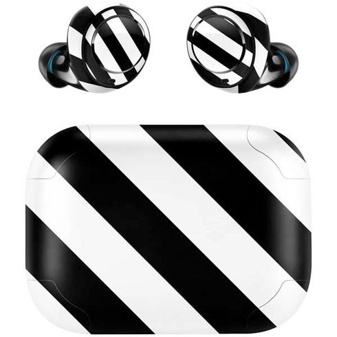 Black and White Geometric Stripes Amazon Echo Buds Skin