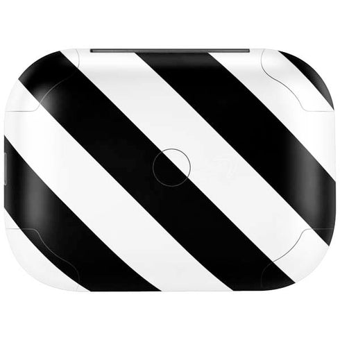Black and White Geometric Stripes Amazon Echo Buds Skin