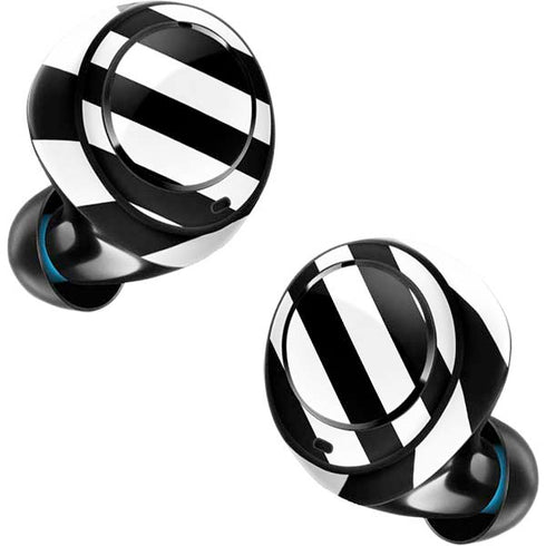 Black and White Geometric Stripes Amazon Echo Buds Skin