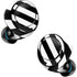 Black and White Geometric Stripes Amazon Echo Buds Skin