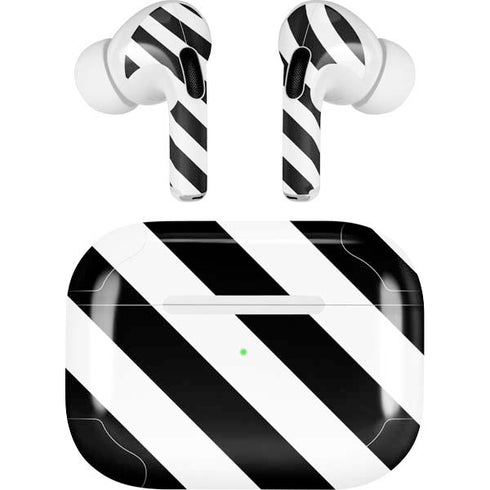 Black and White Geometric Stripes AirPods Skins