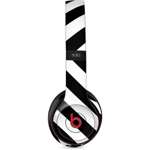 Black and White Geometric Stripes Beats Solo 3 Wireless Skin