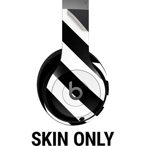 Black and White Geometric Stripes Beats Solo 4 Wireless Headphones Skin