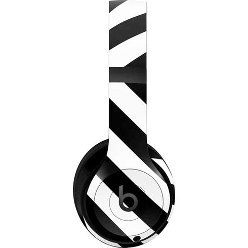 Black and White Geometric Stripes Beats Studio Pro Wireless Headphones Skin