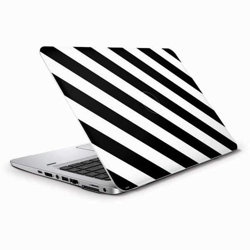 Black and White Geometric Stripes HP Elitebook Skin