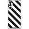 Black and White Geometric Stripes Galaxy A16 5G Clear Case