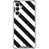 Black and White Geometric Stripes Galaxy A16 5G Clear Case