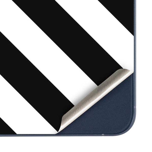 Black and White Geometric Stripes Galaxy A35 5G Skin