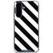 Black and White Geometric Stripes Galaxy A36 5G Clear Case