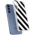Black and White Geometric Stripes Galaxy A55 5G Clear Case