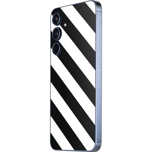 Black and White Geometric Stripes Galaxy A55 5G Skin
