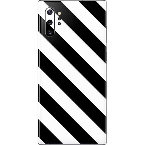 Black and White Geometric Stripes Galaxy Note 10 Plus Skin