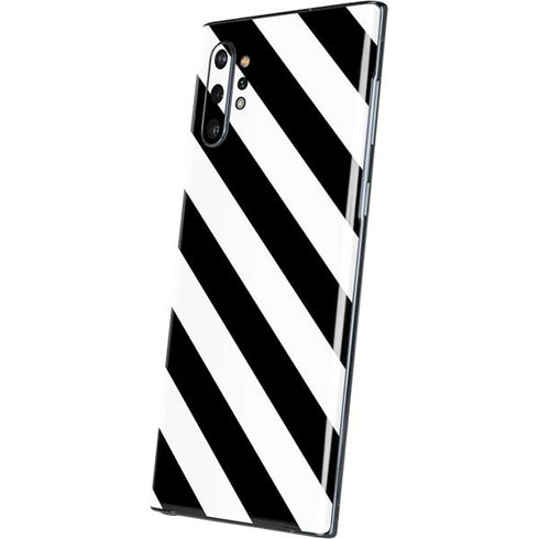 Black and White Geometric Stripes Galaxy Note 10 Plus Skin