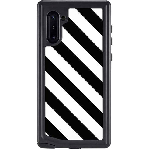 Black and White Geometric Stripes Galaxy Cases