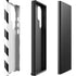 Black and White Geometric Stripes Galaxy S23 Ultra Pro Case