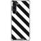 Black and White Geometric Stripes Galaxy S24 FE Clear Case