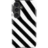 Black and White Geometric Stripes Galaxy S25 Impact Case
