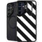 Black and White Geometric Stripes Galaxy S24 Plus Kickstand Case