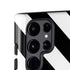 Black and White Geometric Stripes Galaxy S25 Ultra Impact Case