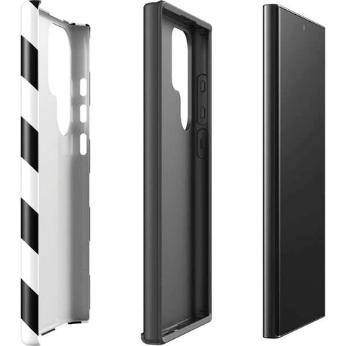 Black and White Geometric Stripes Galaxy S25 Ultra Impact Case