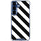 Black and White Geometric Stripes Galaxy S25 Clear Case