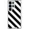 Black and White Geometric Stripes Galaxy S25 Ultra Clear Case