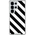 Black and White Geometric Stripes Galaxy S25 Ultra Clear Case