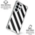 Black and White Geometric Stripes Galaxy S25 Ultra Clear Case