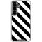 Black and White Geometric Stripes Galaxy S26 Clear Case