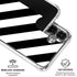 Black and White Geometric Stripes Galaxy S26 Clear Case