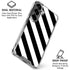 Black and White Geometric Stripes Galaxy S26 Clear Case